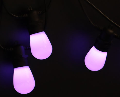 50FT Outdoor Weatherproof Flexible LED Smart Light String Hanging Socket Perfect Garden Light Retro