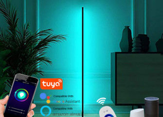 Modern Vertical Multicolored RGB Standing Led Floor Lamp Smart Color Changing